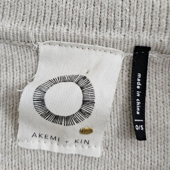 Anthropologie Akemi + Kin Emory Open Cardigan One Size Oatmeal Short Sleeve Boho - Picture 3 of 8